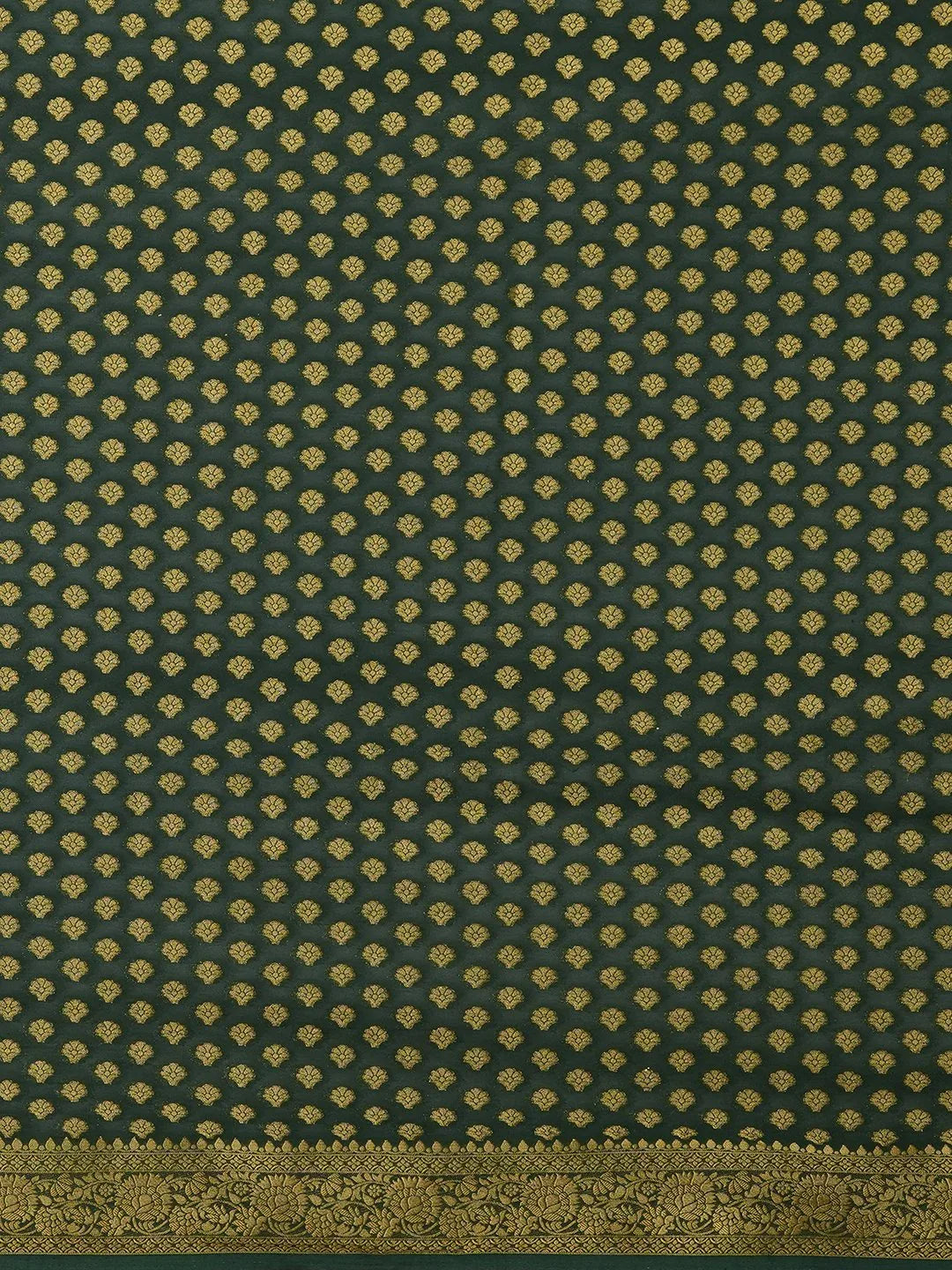 Green Kanjeevaram Georgette Woven Saree - The Dori Store