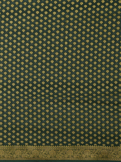 Green Kanjeevaram Georgette Woven Saree