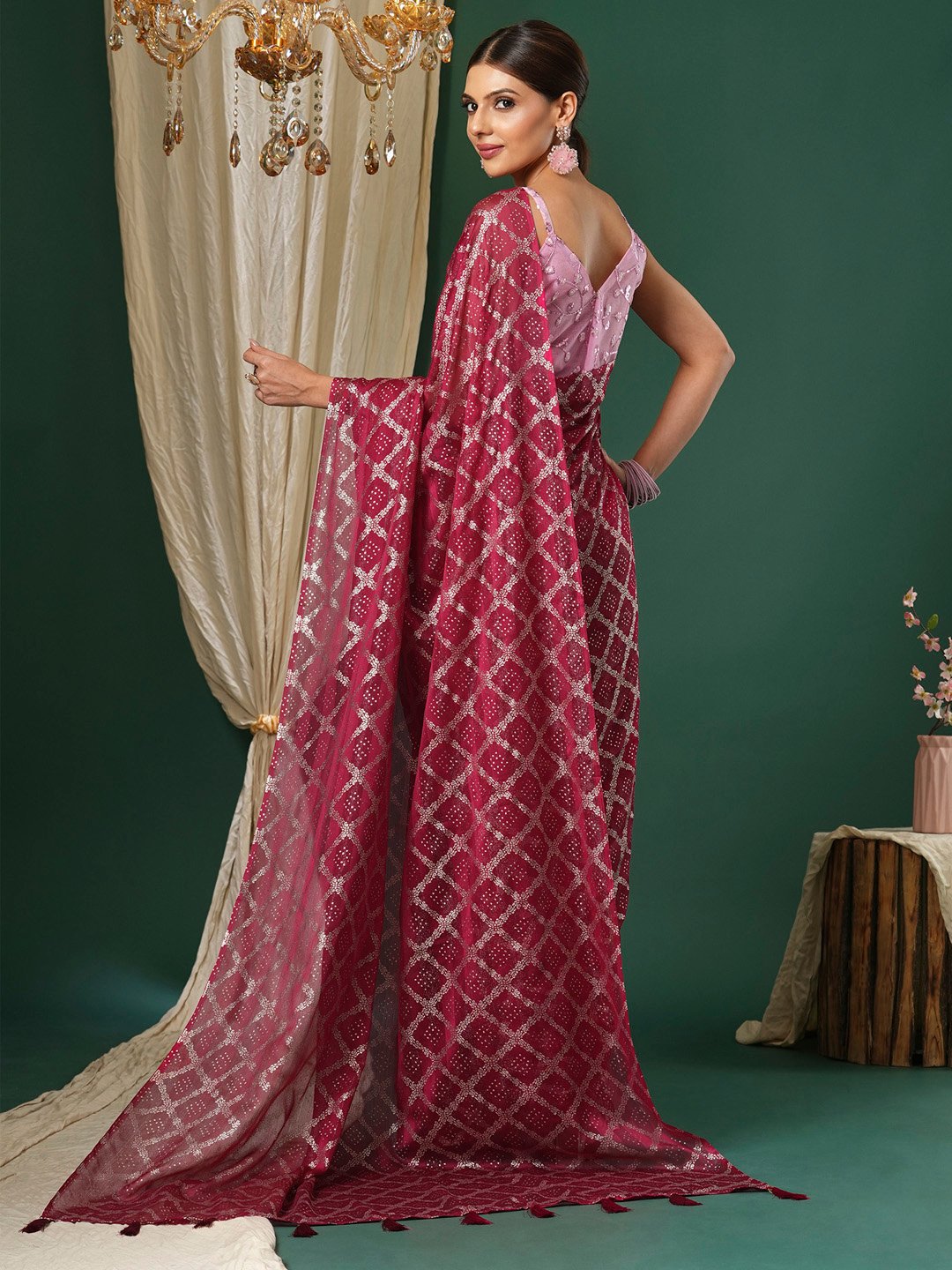 partywear designer saree for festive occasions