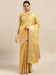 Yellow Yellow Banarasi Silk Blend Woven Saree