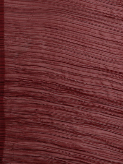 Brown Party Wear Georgette  Solid Saree