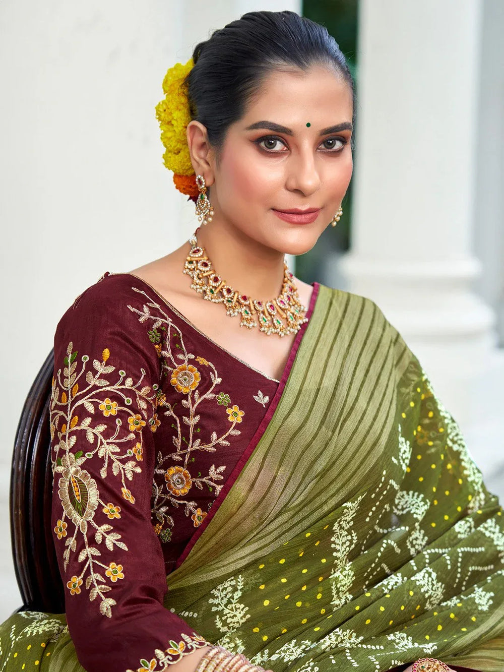 partywear designer saree for festive occasions