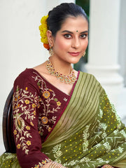 partywear designer saree for festive occasions