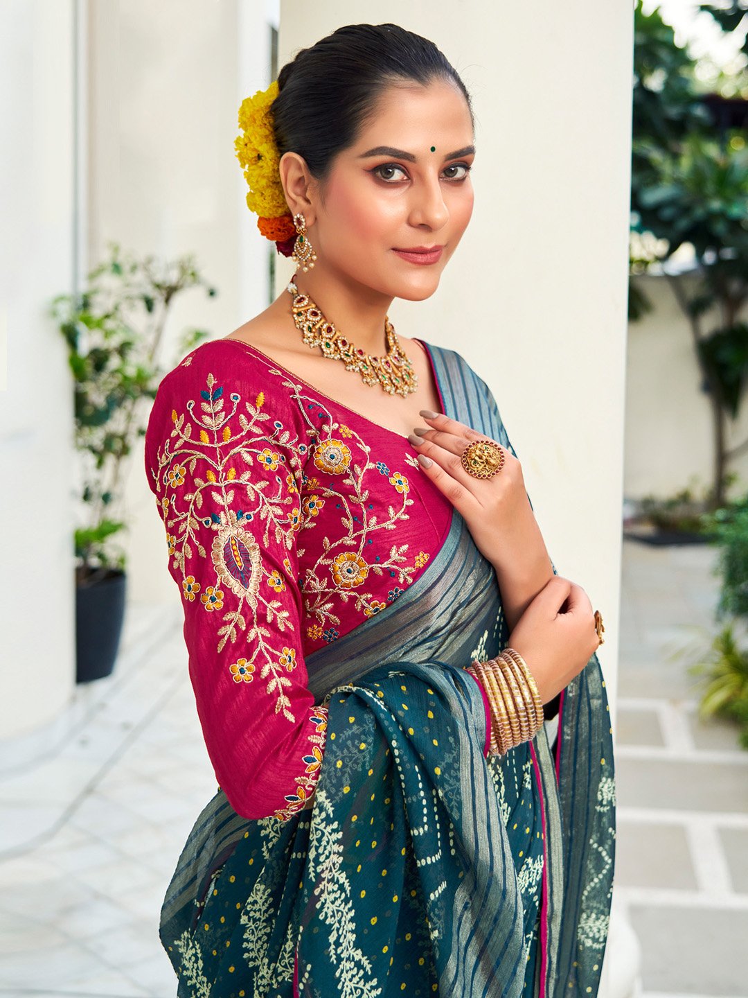 partywear designer saree for festive occasions