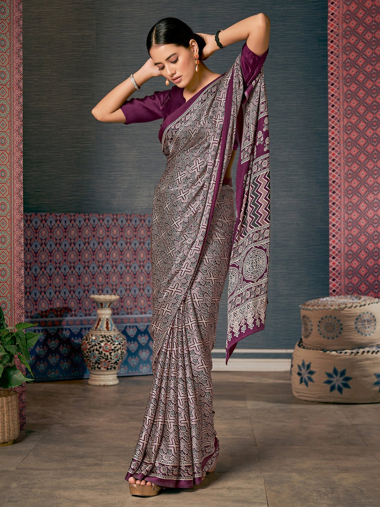 partywear designer saree for festive occasions