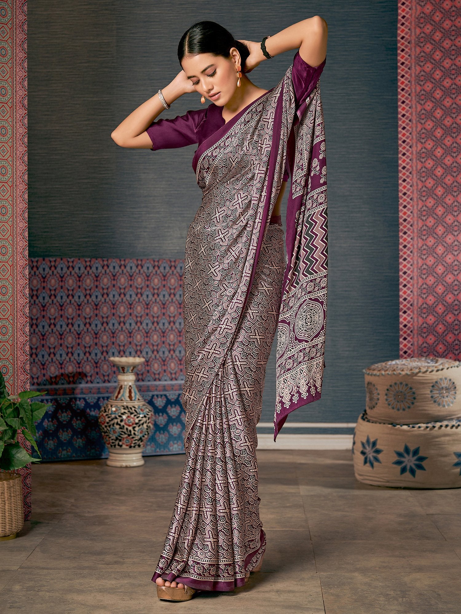 partywear designer saree for festive occasions