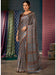 Brown Brown Block Print Crepe Digital Print Saree