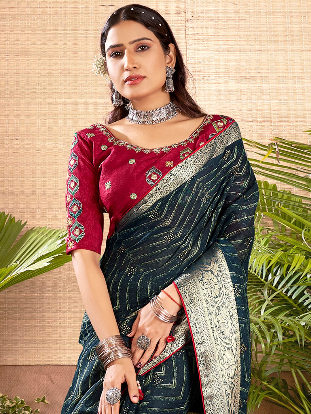 partywear designer saree for festive occasions
