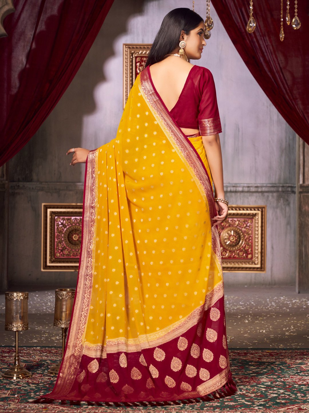 partywear designer saree for festive occasions