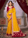 Yellow Yellow Kanjeevaram Georgette Woven Saree