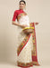 White White Banarasi Silk Blend Printed Saree