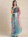 Blue Blue Party Wear Organza Digital Print Saree