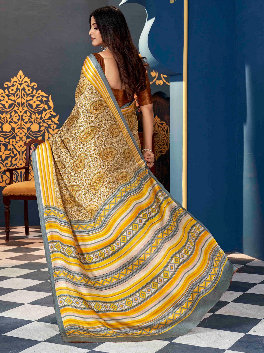 partywear designer saree for festive occasions