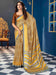 Yellow Yellow Dabu Pashmina Silk Printed Saree