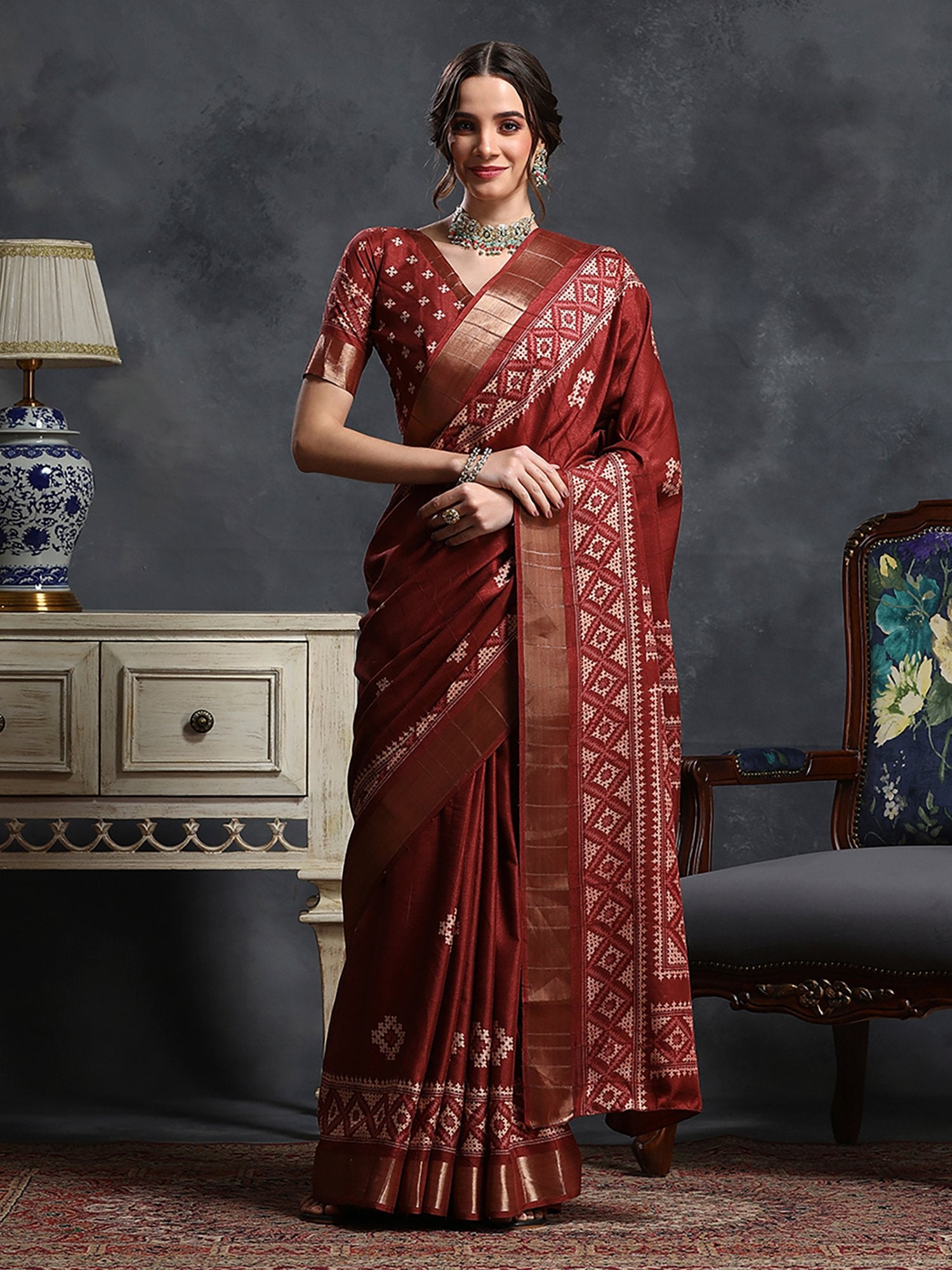 partywear designer saree for festive occasions