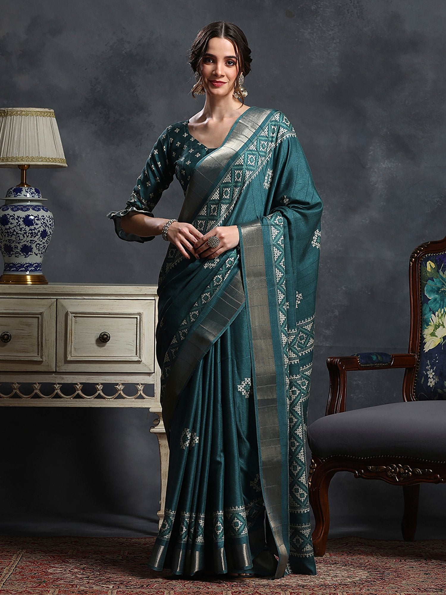 partywear designer saree for festive occasions