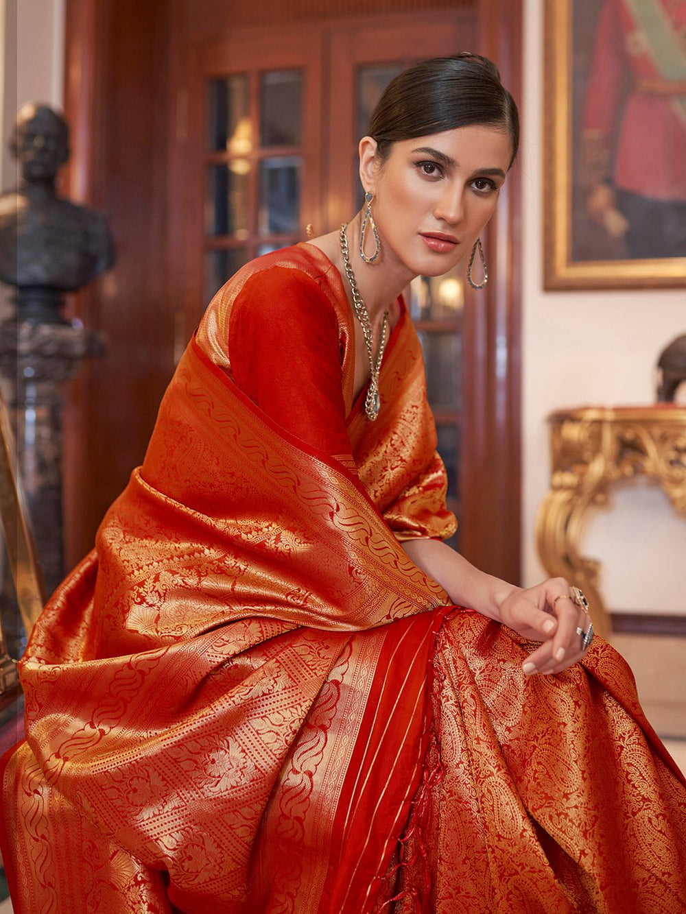 partywear designer saree for festive occasions