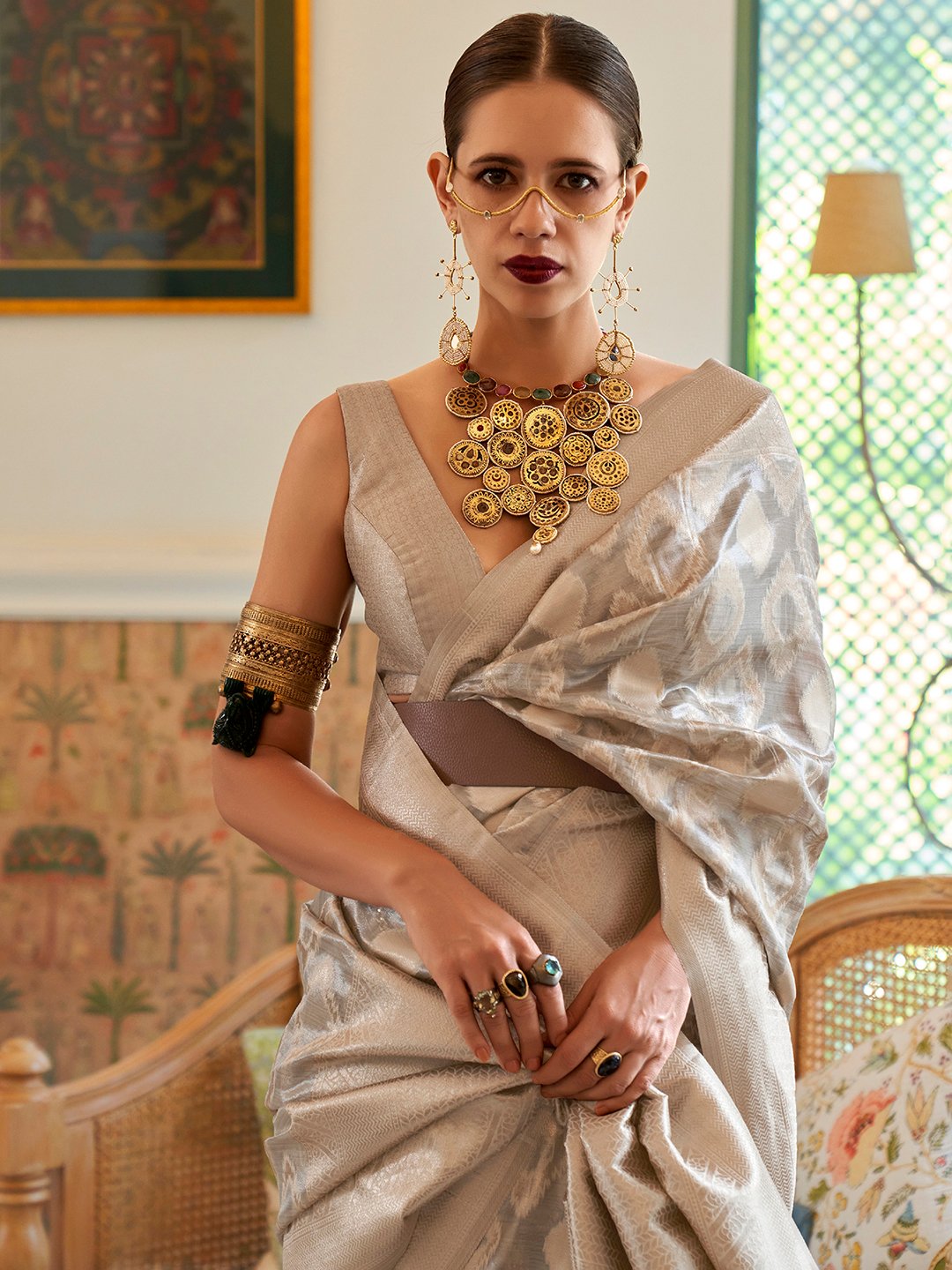 partywear designer saree for festive occasions
