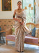 Grey OffWhite Banarasi Tissue Woven Saree