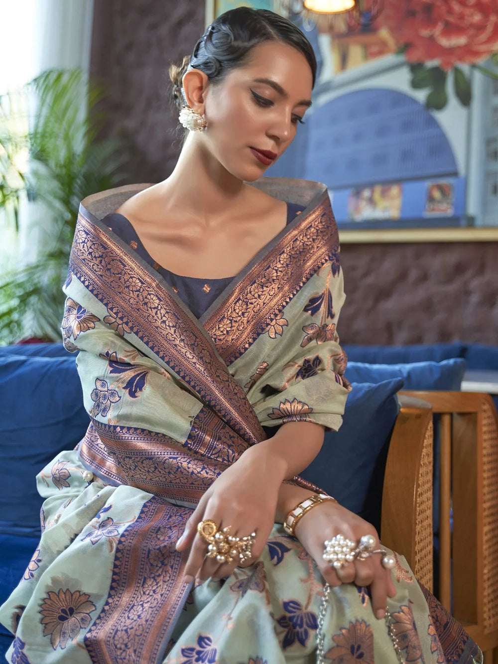 Get the best party wear saree