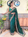 Green Green Party Wear Georgette Embellished Saree