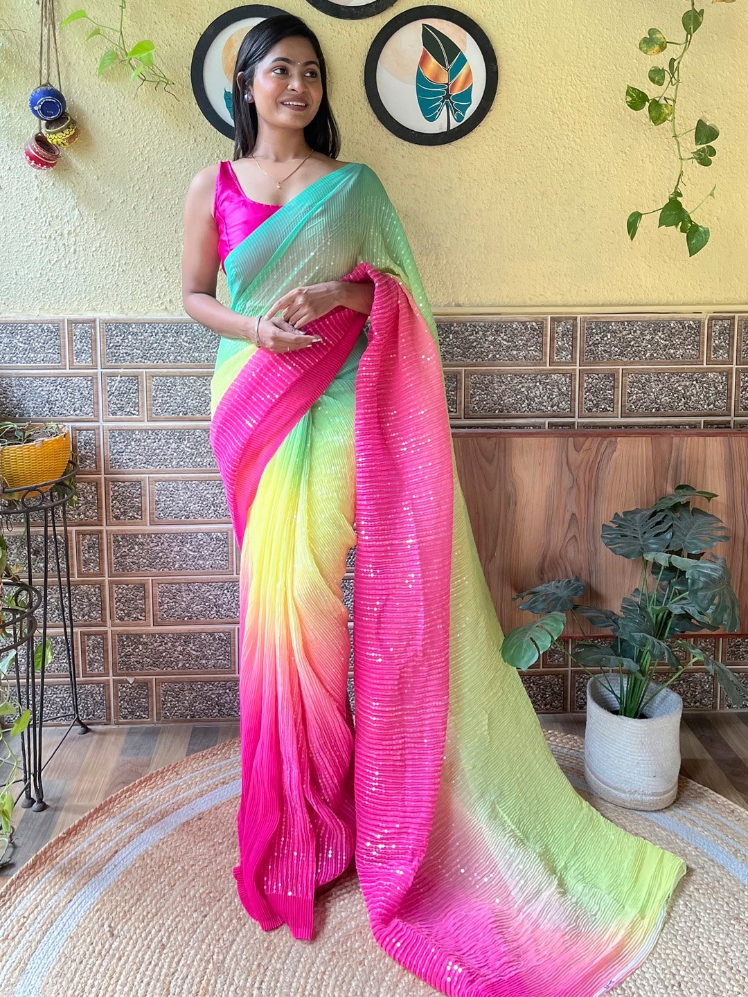 partywear designer saree for festive occasions