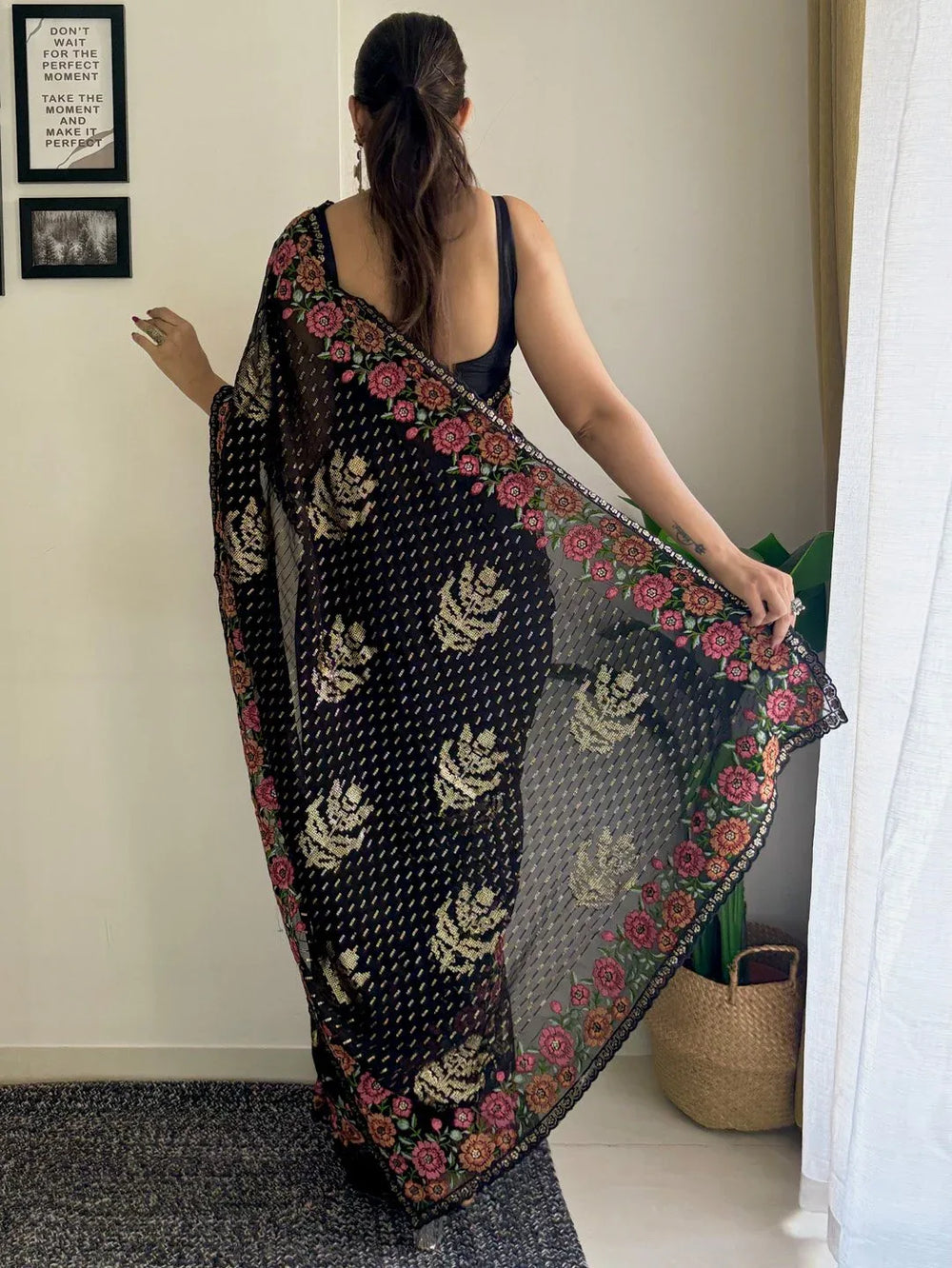 partywear designer saree for festive occasions