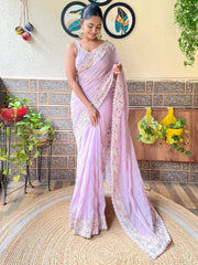 partywear designer saree for festive occasions