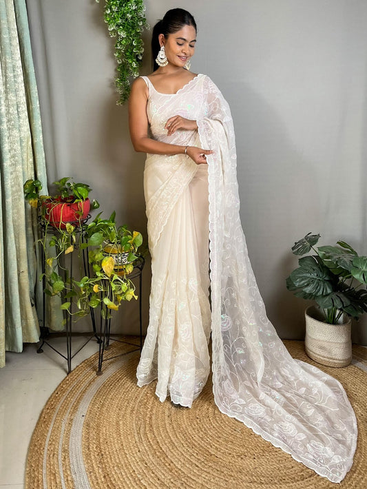 partywear designer saree for festive occasions