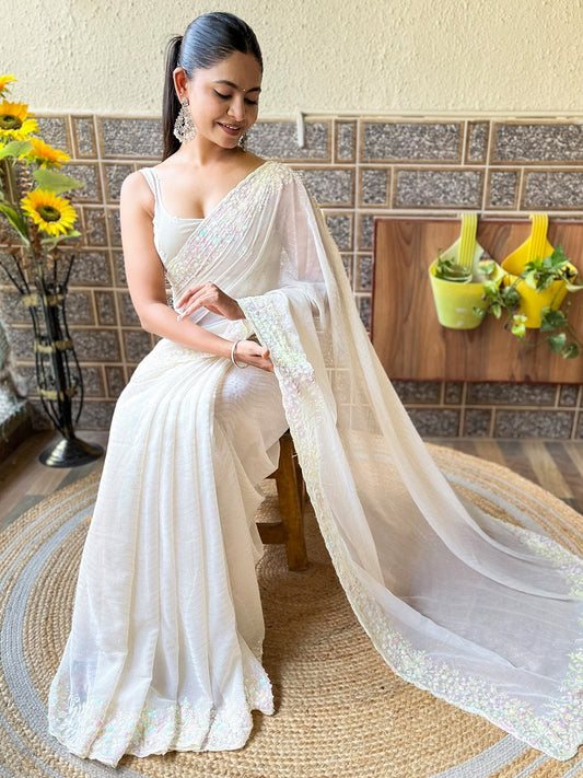 partywear designer saree for festive occasions