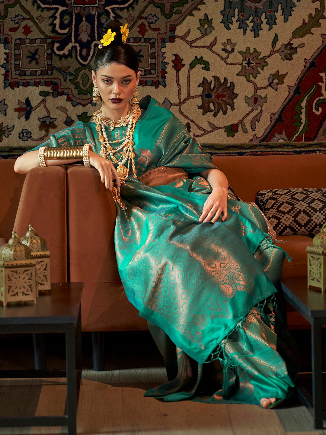 partywear designer saree for festive occasions