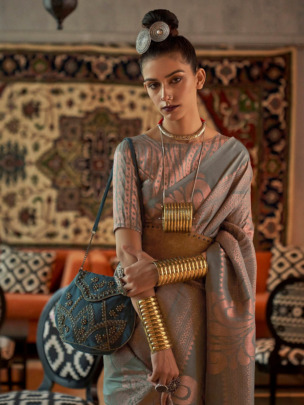 partywear designer saree for festive occasions