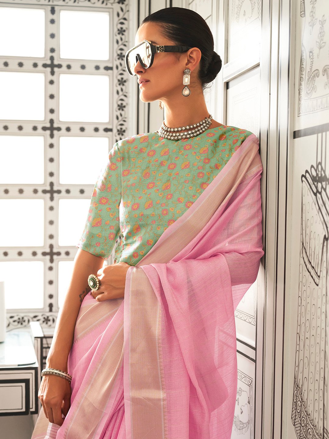 partywear designer saree for festive occasions