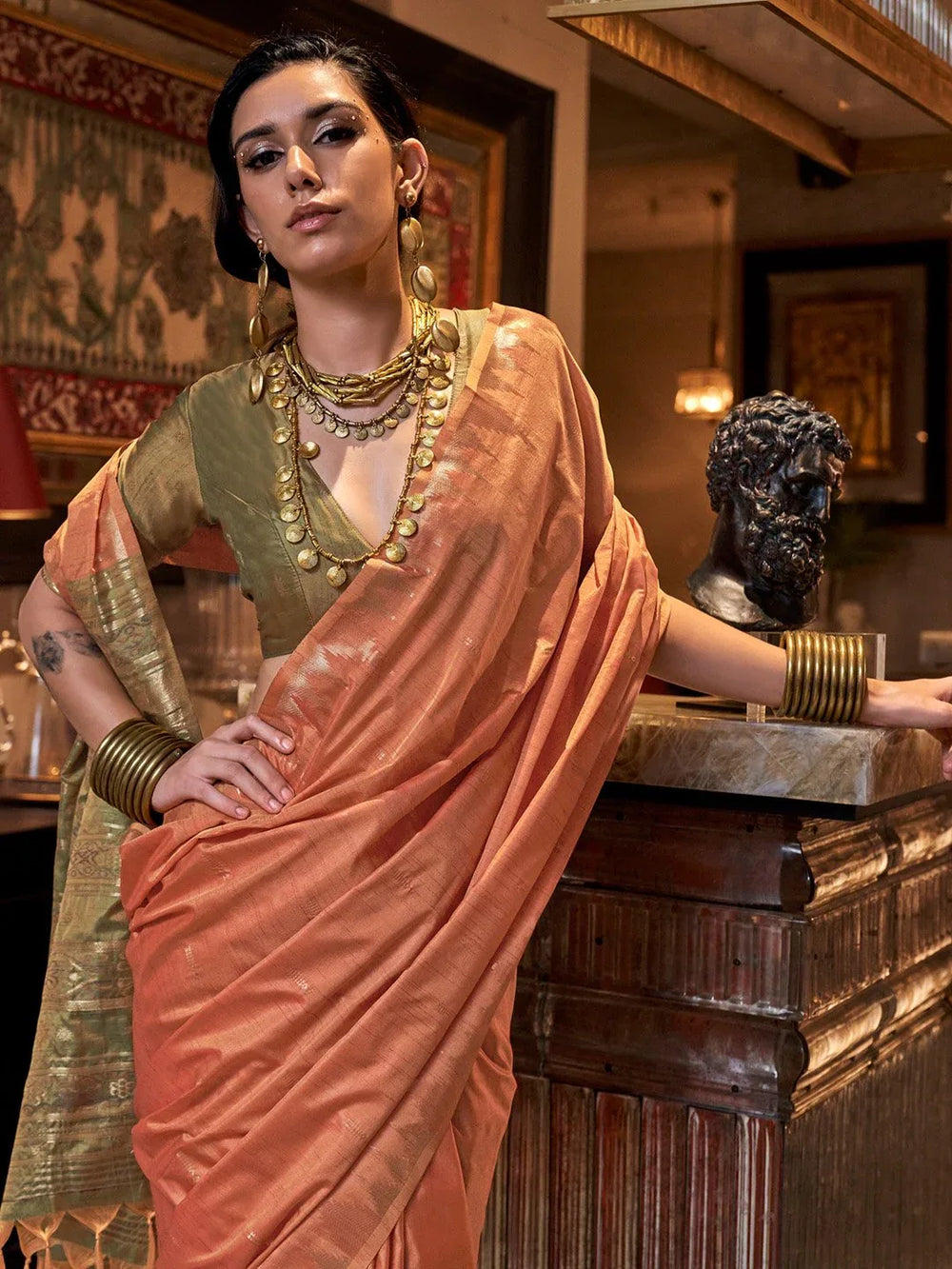 partywear designer saree for festive occasions