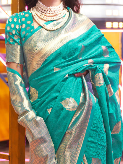 Light Banarasi Silk Blend Woven Saree