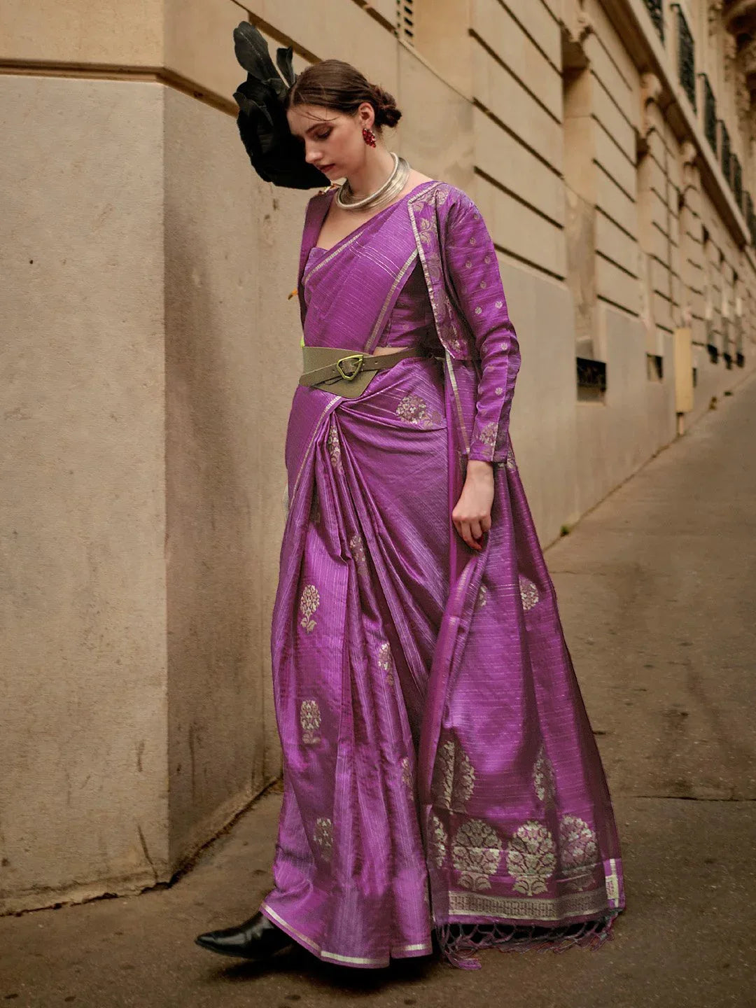 partywear designer saree for festive occasions