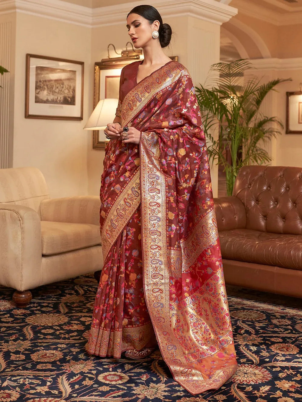 partywear designer saree for festive occasions