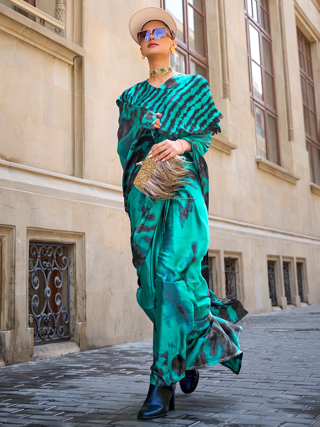partywear designer saree for festive occasions