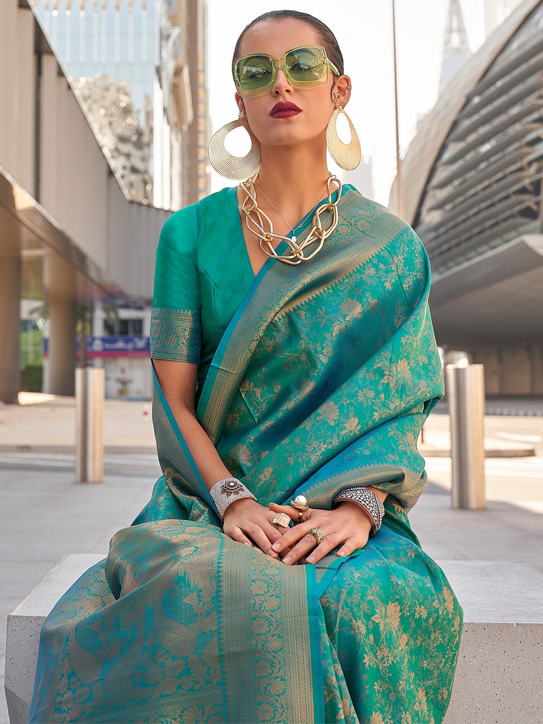 partywear designer saree for festive occasions