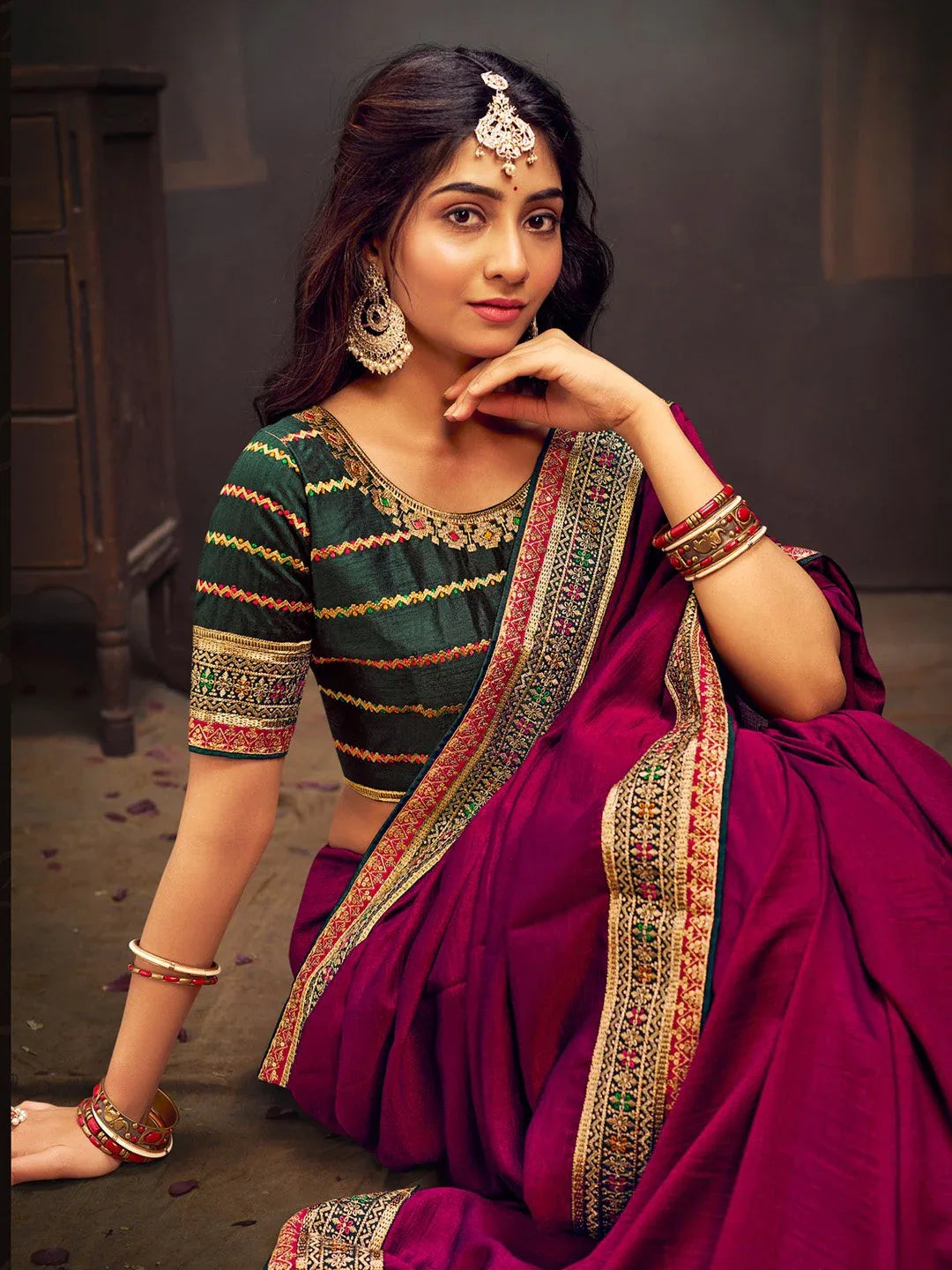 partywear designer saree for festive occasions