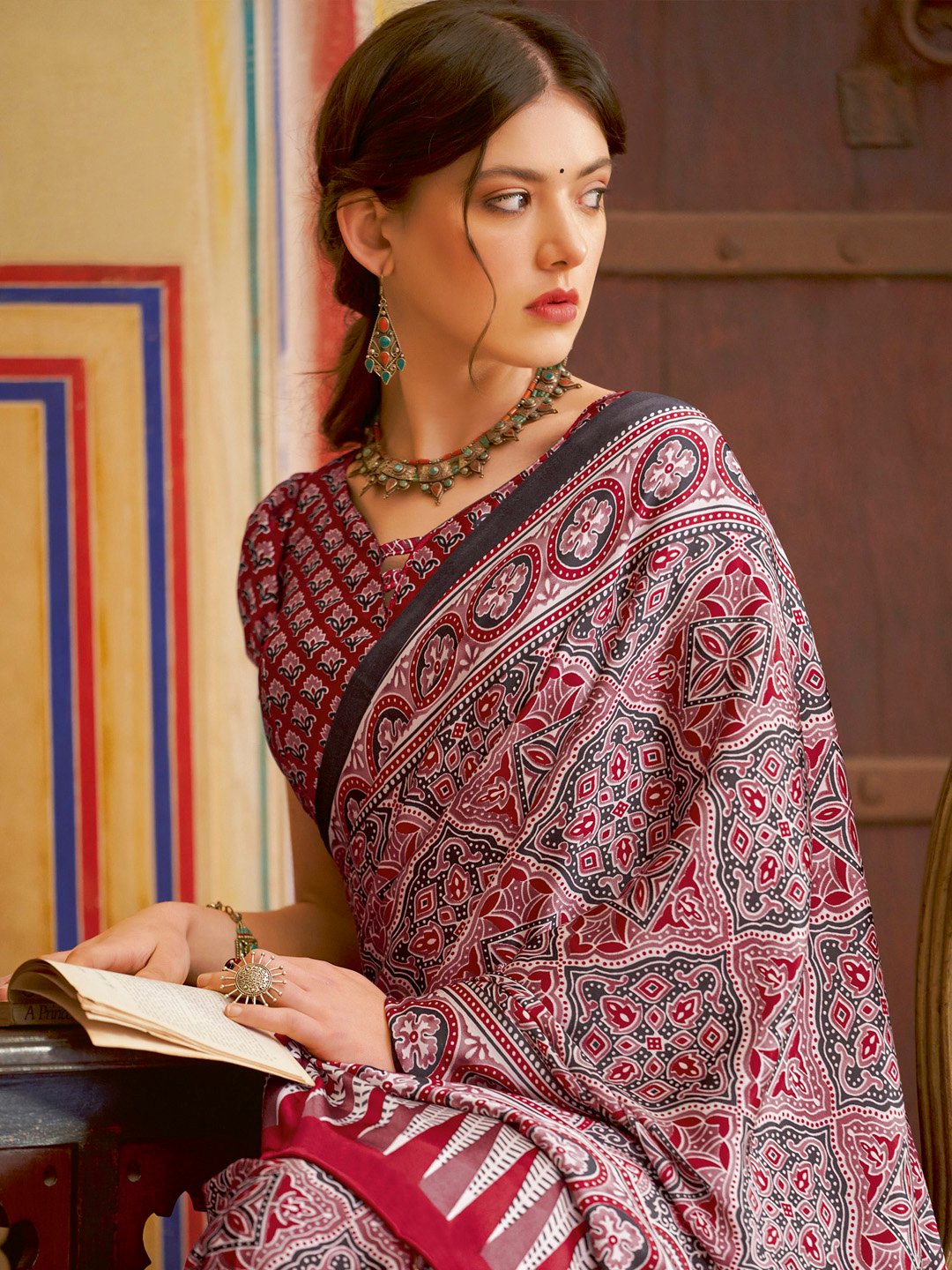 partywear designer saree for festive occasions