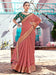 Pink Pink Bandhani Georgette Printed Saree