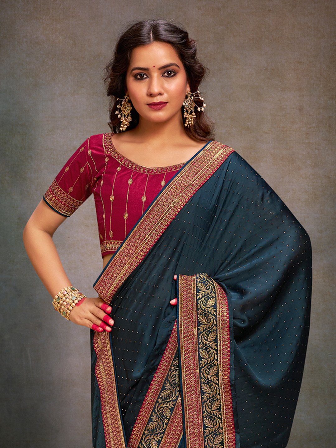 partywear designer saree for festive occasions