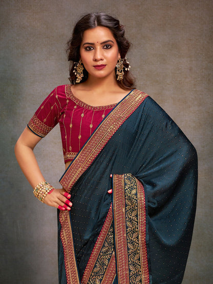 partywear designer saree for festive occasions