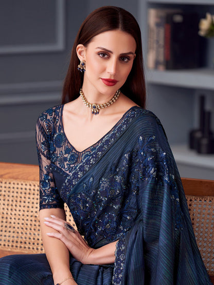 partywear designer saree for festive occasions