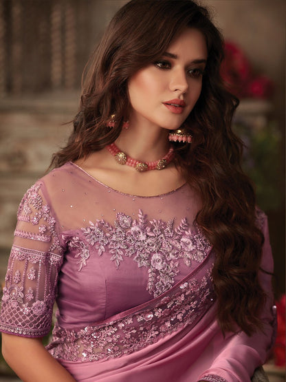 partywear designer saree for festive occasions