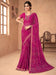 Pink Pink Bandhani Chiffon Embellished Saree