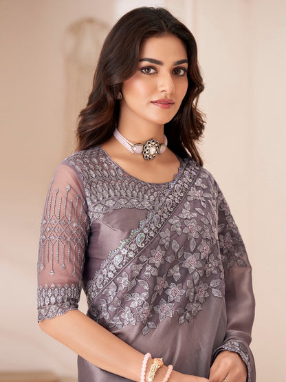 partywear designer saree for festive occasions