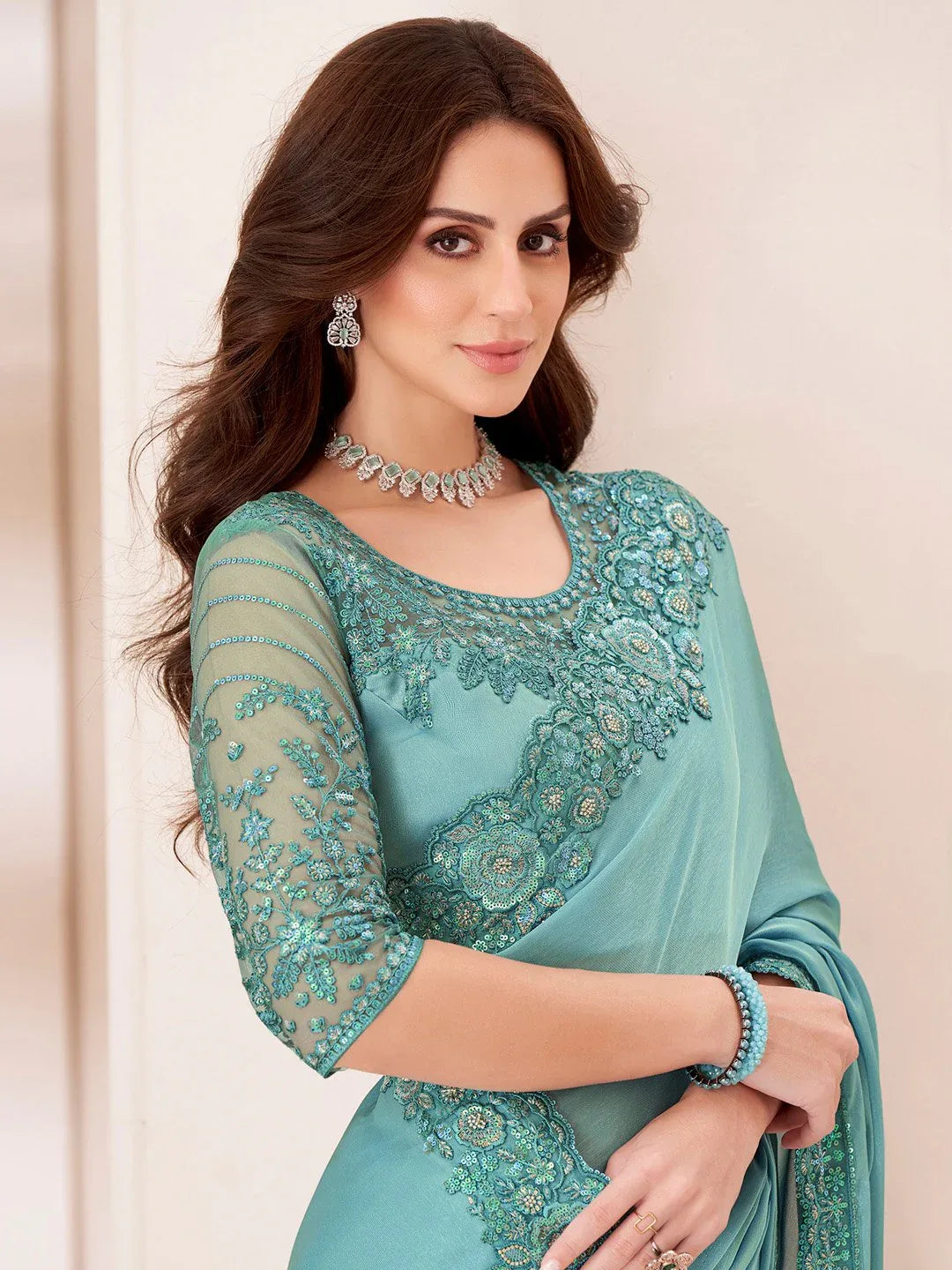 partywear designer saree for festive occasions