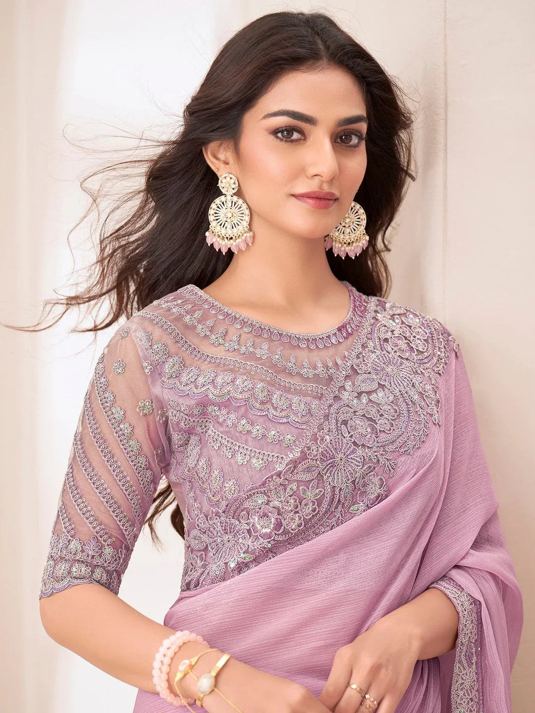 partywear designer saree for festive occasions